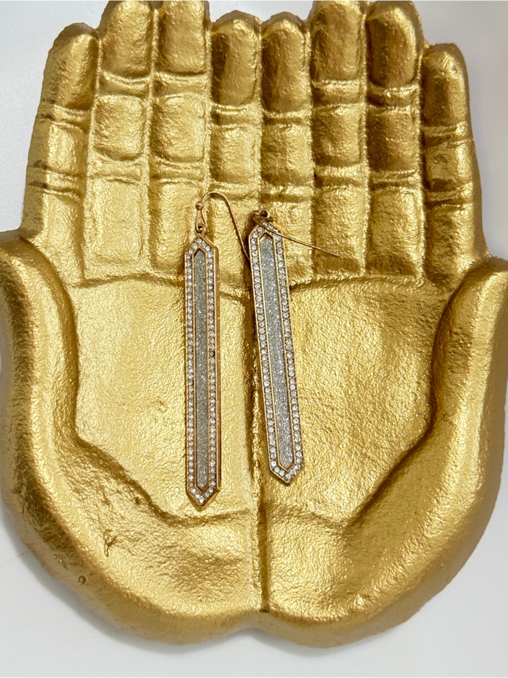 NEW | Free People, Gold Shiny Dangle Bar Earrings